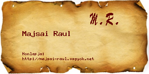 Majsai Raul névjegykártya